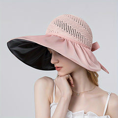 Foldable Wide Brim Visor Hat Summer UV Protection Sun Hat