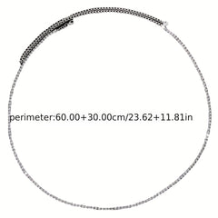 Rhinestone Thin Waist Chain Sparkly Metal Belly Chain Dress Girdle Y2K