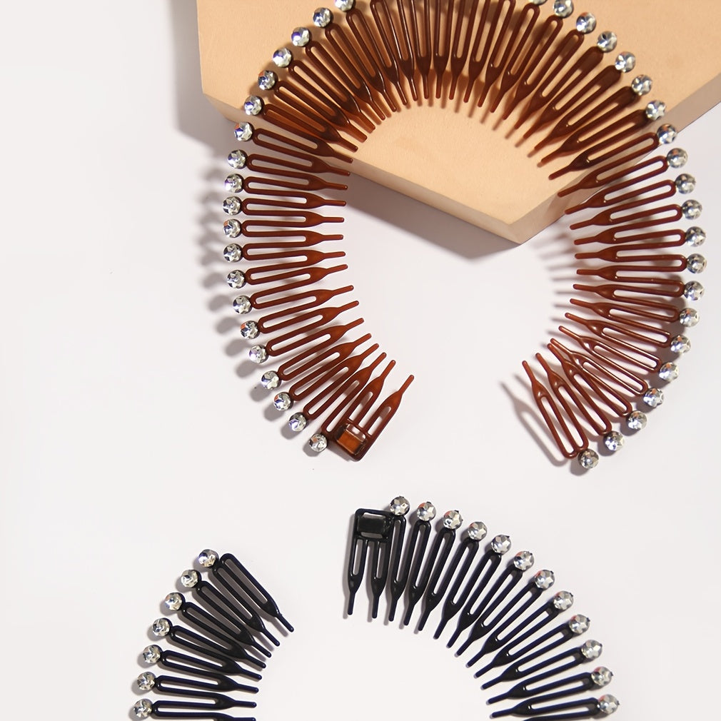 2pcs Spring Comb Hair Clips for Women Girls Hair Accessory
