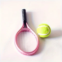 2pcs Mini Tennis Racket Set Dollhouse Sports Collection