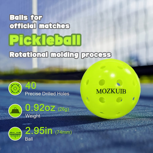 High Bounce Durable 40 Hole Outdoor Pickleball Set