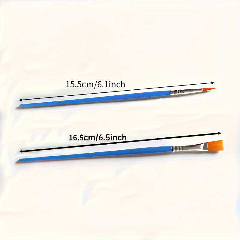 30pcs Nylon Hair Pointed & Flat Painting Brush Set for Watercolor Acrylic Art