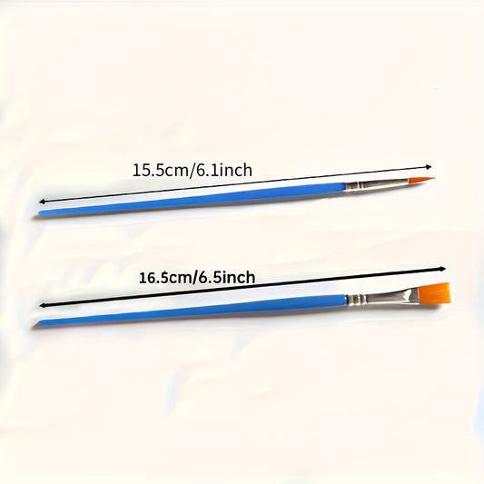 30pcs Nylon Hair Pointed & Flat Painting Brush Set for Watercolor Acrylic Art