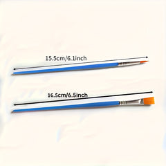 30pcs Nylon Hair Pointed & Flat Painting Brush Set for Watercolor Acrylic Art