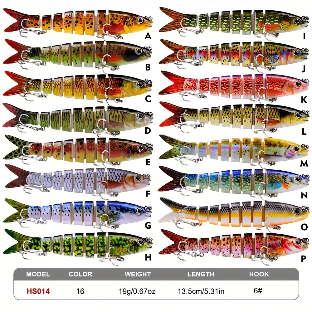 Proberos 8 Segment Swimbait 13 19g Fishing Lure - Assorted Colors