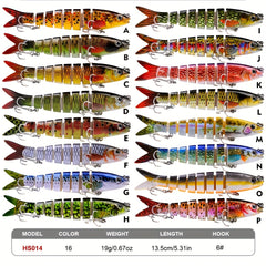 Proberos 8 Segment Swimbait 13 19g Fishing Lure - Assorted Colors