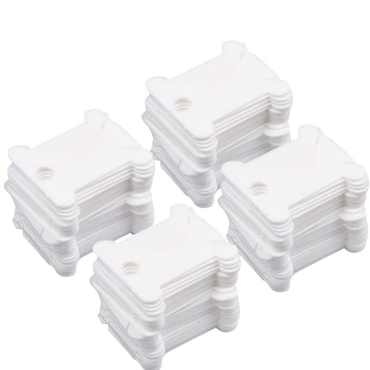 30pcs Plastic Floss Bobbins Transparent Winding Plate Cross Stitch Organizer