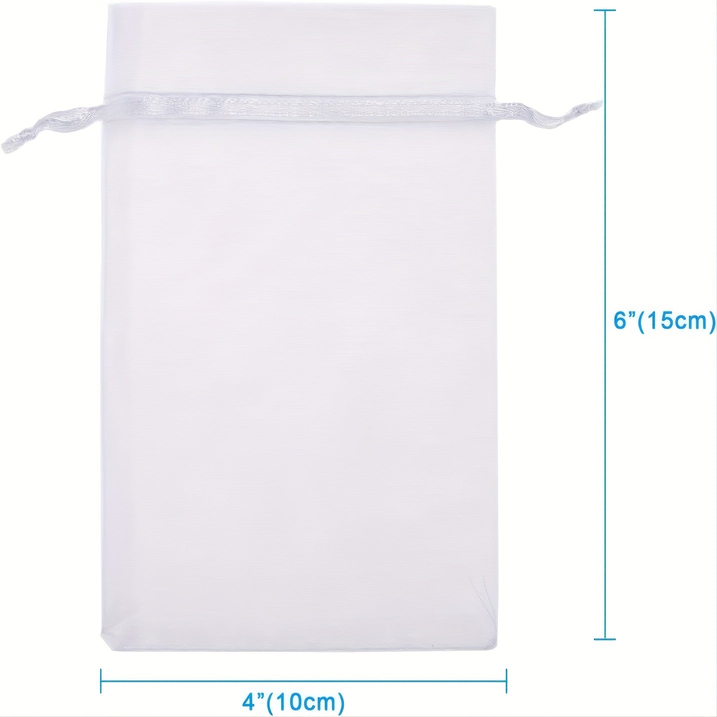 10pcs Organza Bags Drawstring Gift Bags Transparent Jewelry Holiday Party Bags