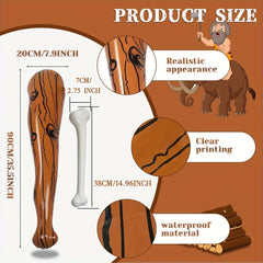 2pcs Inflatable Caveman Bat and Bone Set Dinosaur Caveman Party Props