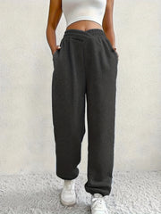  Solid V waist Stretch Joggers With Pockets