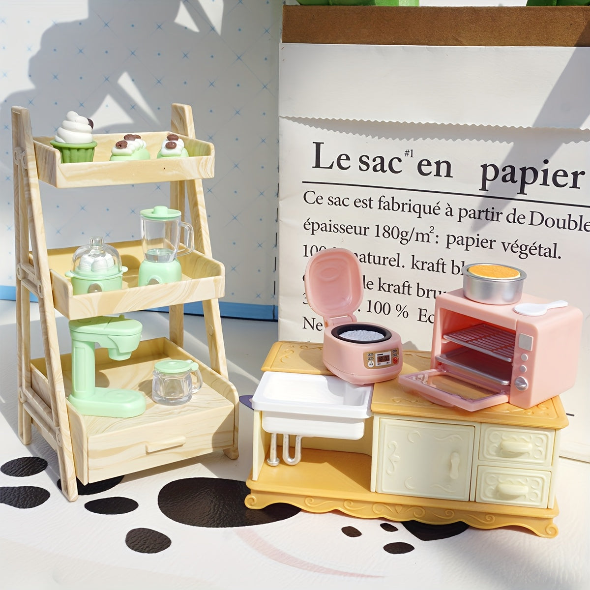 Children's Dollhouse Baking Oven Kitchen Set