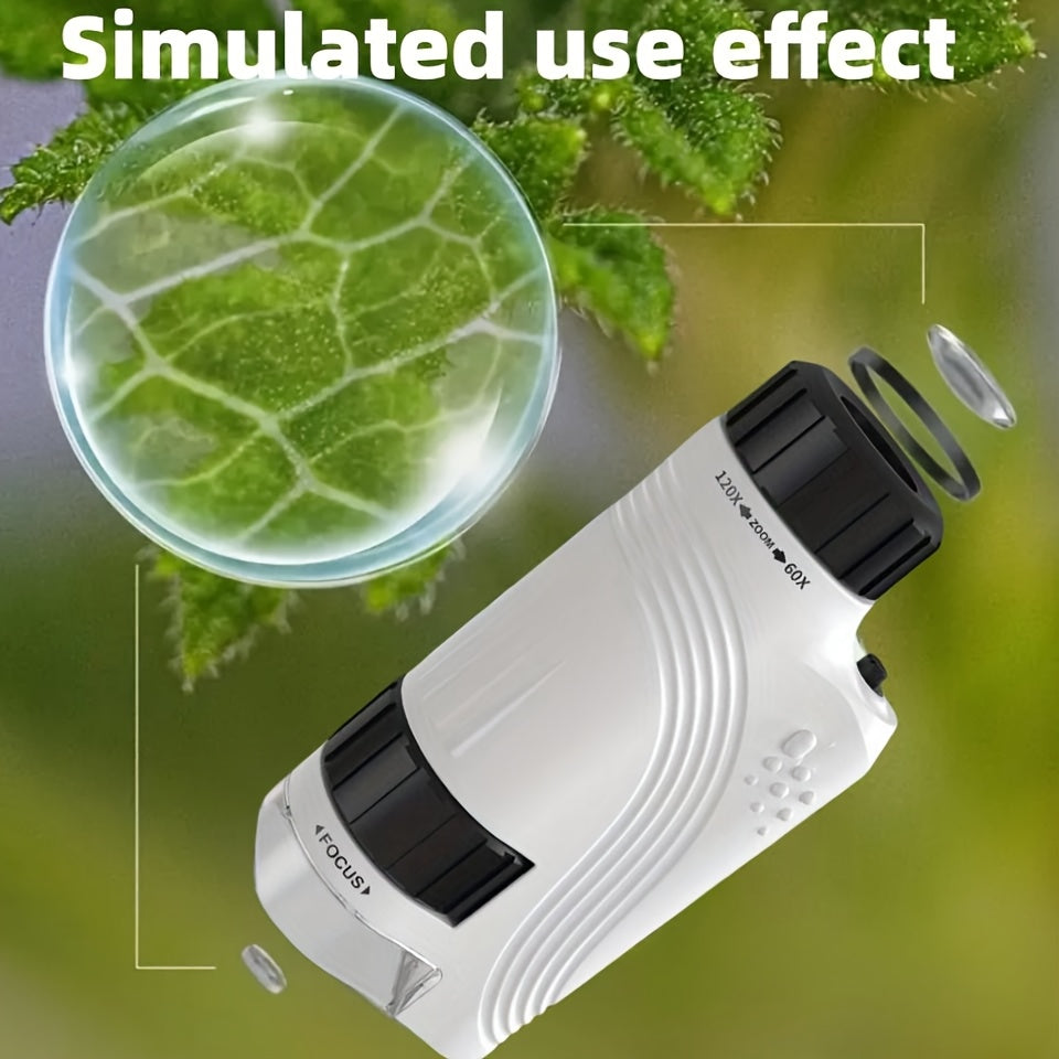 Kids Microscope Toy Set with Phone Clip ABS Material