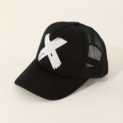 Printed Trucker Hat Mesh Breathable Baseball Cap Unisex Dad Hats