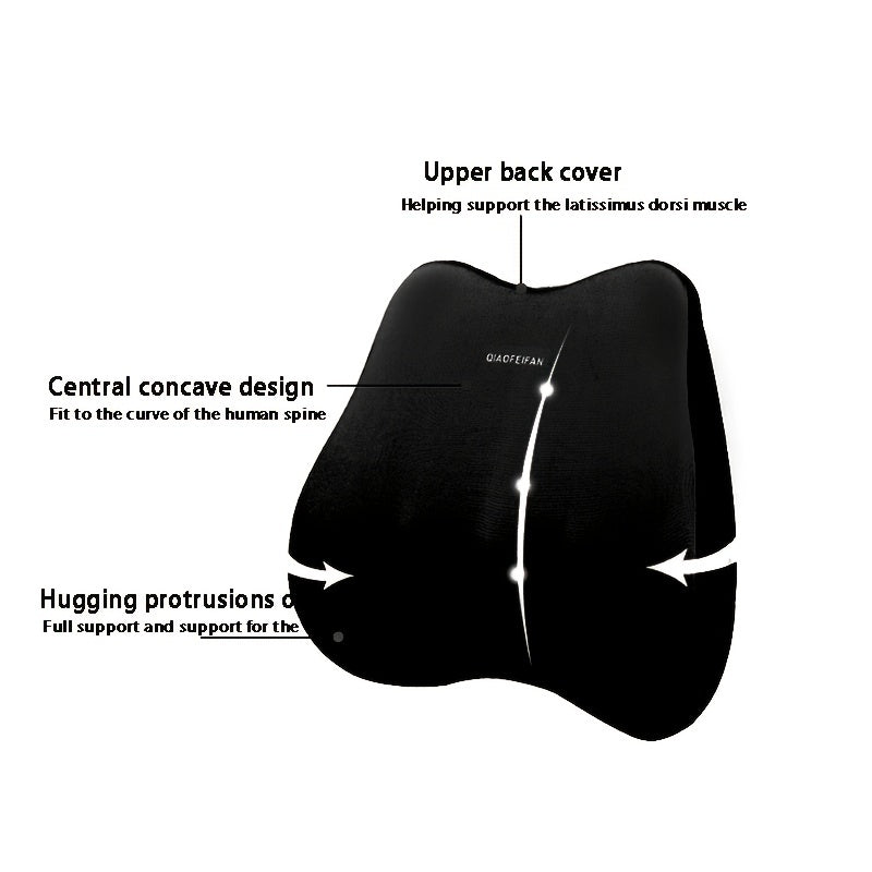Memory Foam Car Headrest Neck Pillow Lumbar Support Set