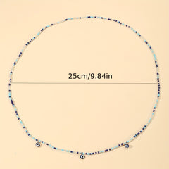 Bohemian Demon Eye Metal Beads Anklets