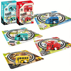 10pcs Kids Fire Protection Car Puzzle Tracks Game