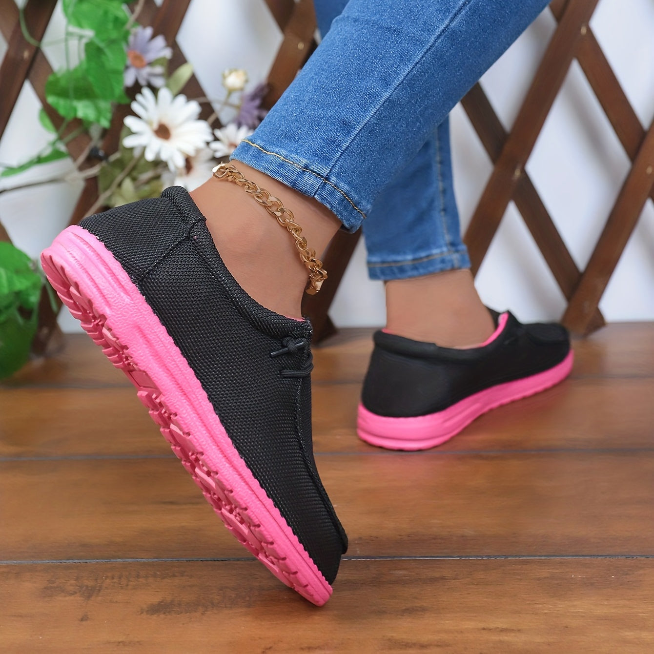 Women's Lightweight Comfortable Walking Shoes Non slip Outdoor Lazy Shoes