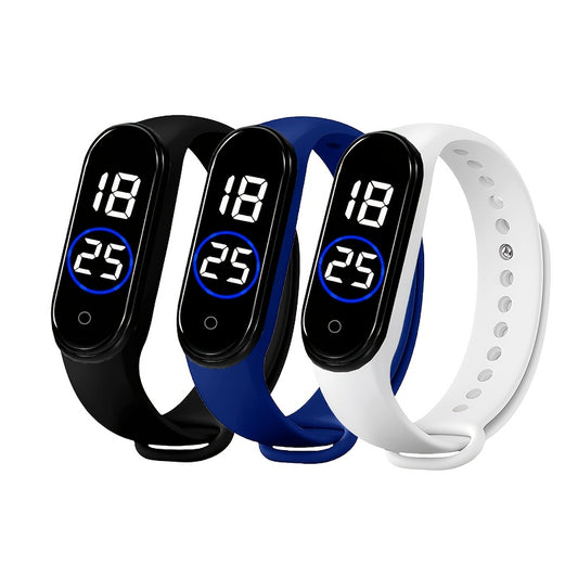 LED Display Sports Bracelet Watch Set Unisex