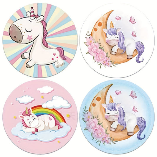 500pcs Cartoon Unicorn Fun Stickers for Students Decorative Envelope Seal Label