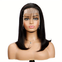 Short Bob Straight Human Hair Wigs 13x4 Lace Front Wigs For Woman
