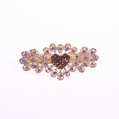 Sparkly Flower Peacock Hair Barrettes Crystal Hair Clips
