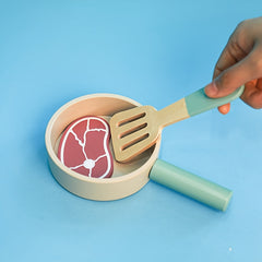 Kids Wooden Kitchen Set with Realistic Cooking Toys