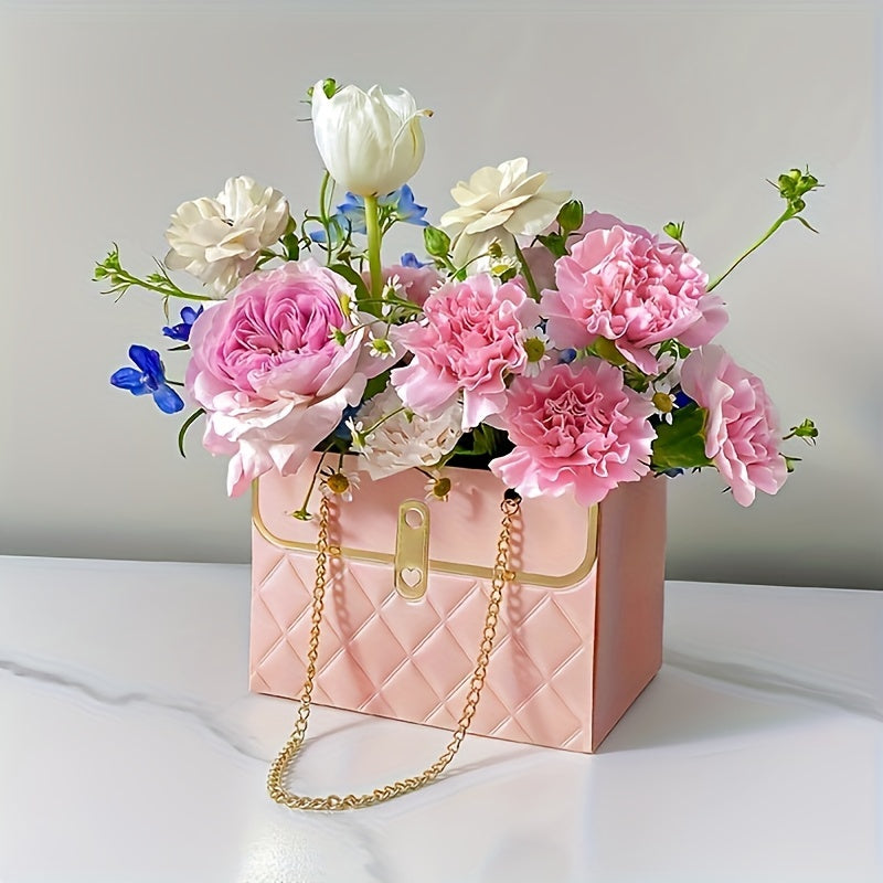 Flowers Candy Biscuit Gift Bag with Metal Chain