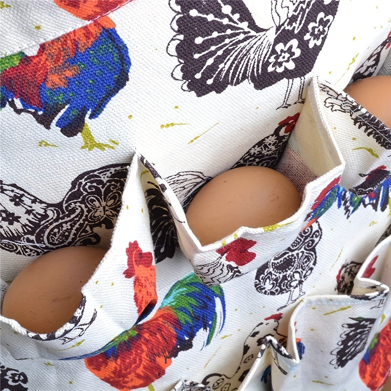 Polyester Apron Egg Collection Apron 12 Pockets Kitchen Supplies