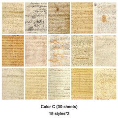30 Sheets Vintage Scrapbook Paper DIY Craft Paper For Journaling Scrapbooking