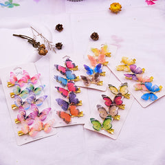 6 Colorful Butterfly Hair Clip for Hair Accessory