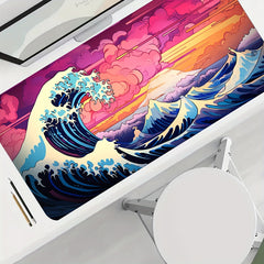 Ocean Wave Mouse Pad Keyboard Desk Pad Non Slip Office Mouse Pad Gift
