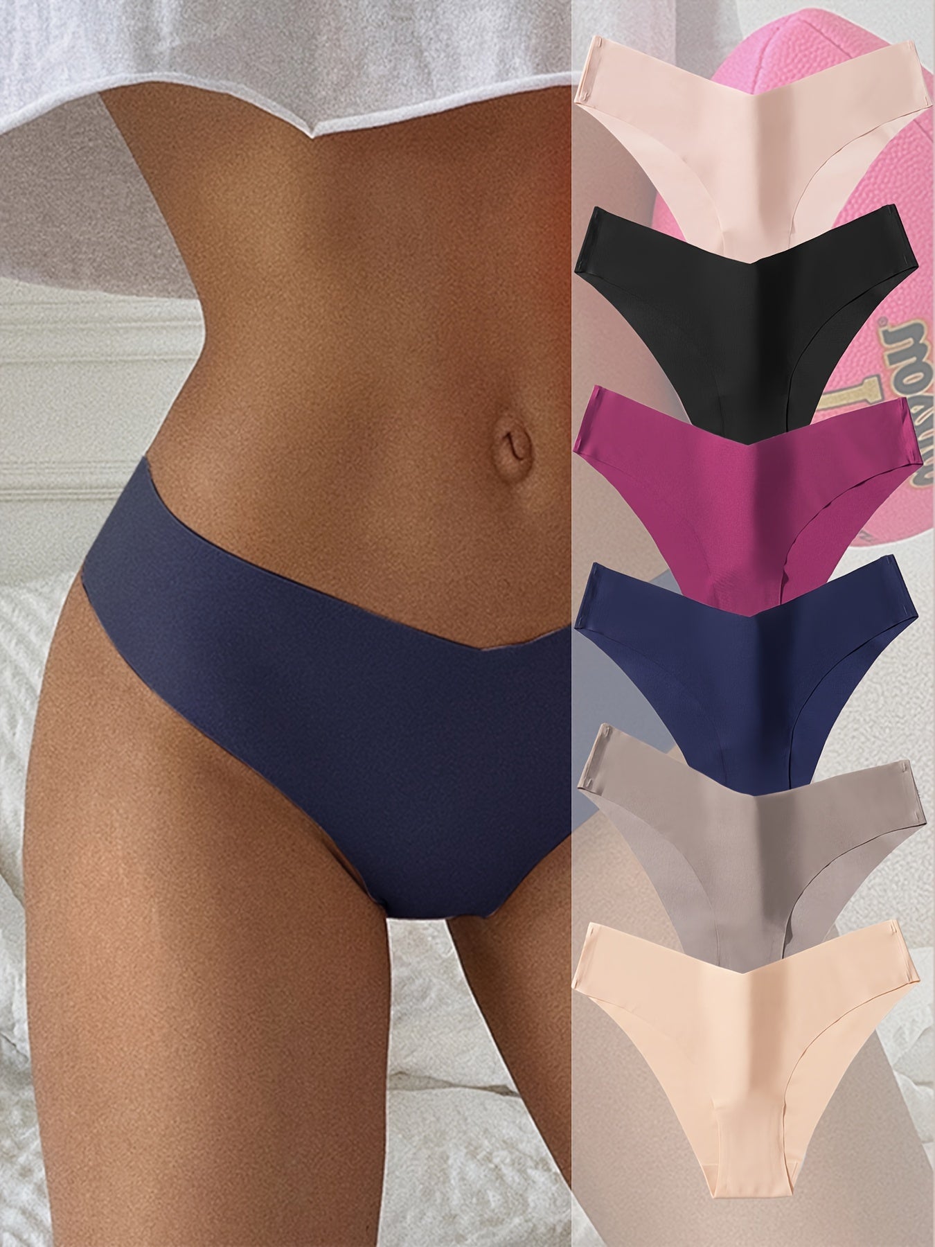 6pcs Seamless Skin-friendly Panties Women's Lingerie