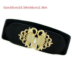 Women Vintage Wide Belt Stretch Dress Accessories