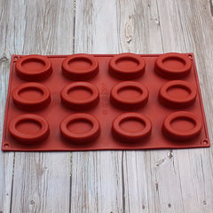 1pc Oval Mousse Cake Mold 12 Cavity 3D Silicone Mold Candy Mold Pudding Mold