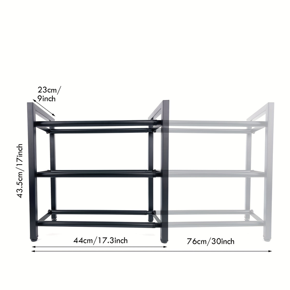 Adjustable Living Room Shoe Rack Retractable Door Storage