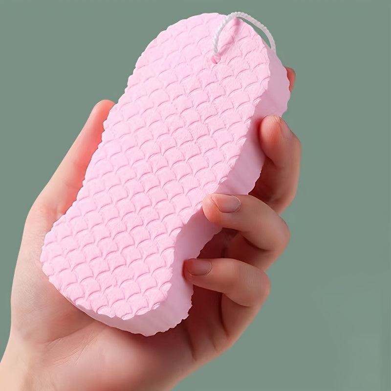 3D Fish Scale Pattern Bath Sponge Exfoliating Massage Shower Sponge