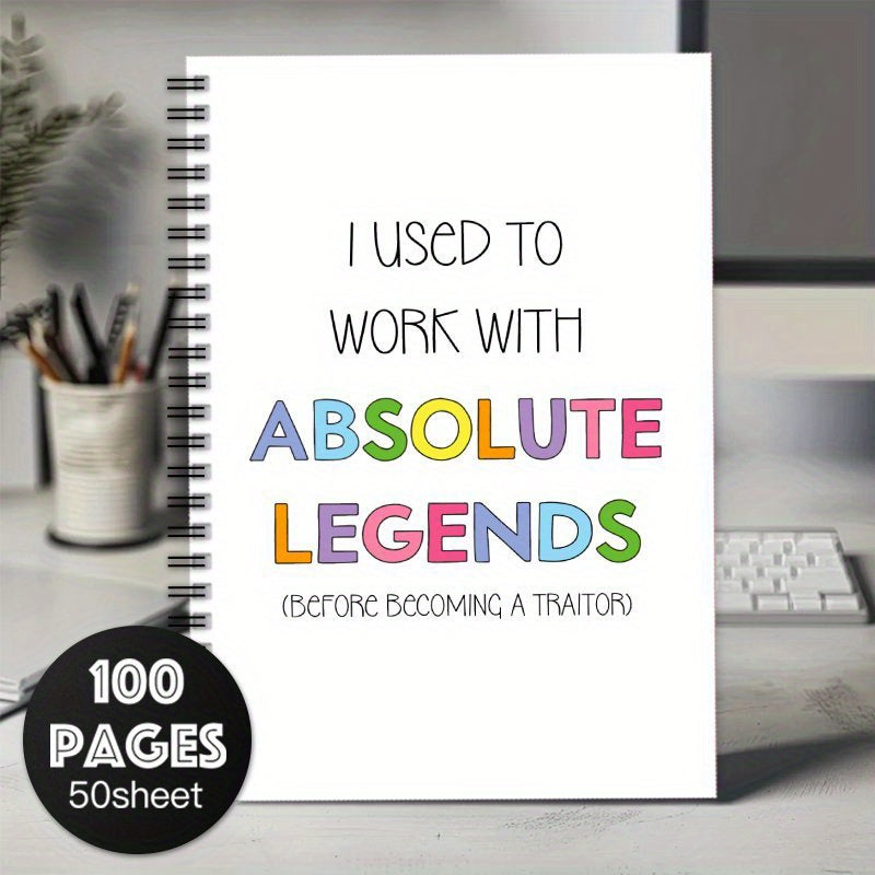 Humorous Spiral Notebook - Legends 100 Pages - Perfect Gift