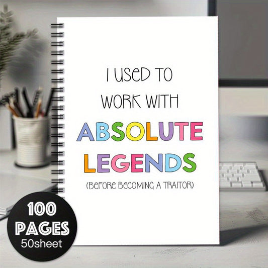 Humorous Spiral Notebook - Legends 100 Pages - Perfect Gift