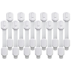 12 Piece Baby Proofing Kit Adjustable Locks for Drawers Fridge Dishwasher