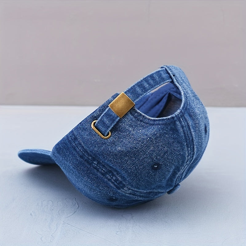 LA Denim Washed Distressed Baseball Cap