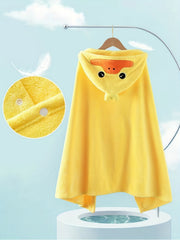 Kids Hooded Bath Towel Animal Ears Quick Drying Bathrobe