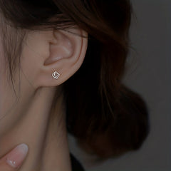Hollow Rose Flower Stud Earrings 14K Plated Daily Wear Accessories