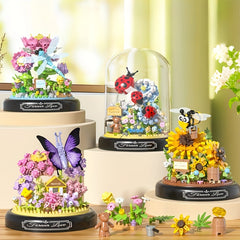 Micro Grain Building Block Ornament Set with Base Dragonfly 568pcs