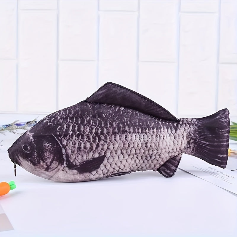 Creative Fish Shape Pencil Bag Makeup Bag Cosmetic Bag with Zipper