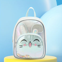 Rabbit Ears Backpack for Girls with Colorful Sequins Waterproof Lightweight Bag