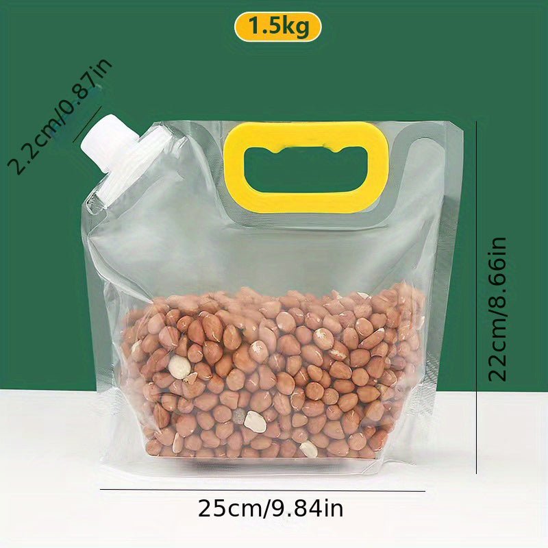 Stand Up Food Storage Bag w/ Spout Sealed Moisture Proof Handheld Nozzle