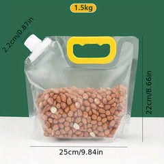 Stand Up Food Storage Bag w/ Spout Sealed Moisture Proof Handheld Nozzle