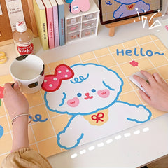 Cartoon Little Bear Little Rabbit Table Mat Student Mouse Mat Large