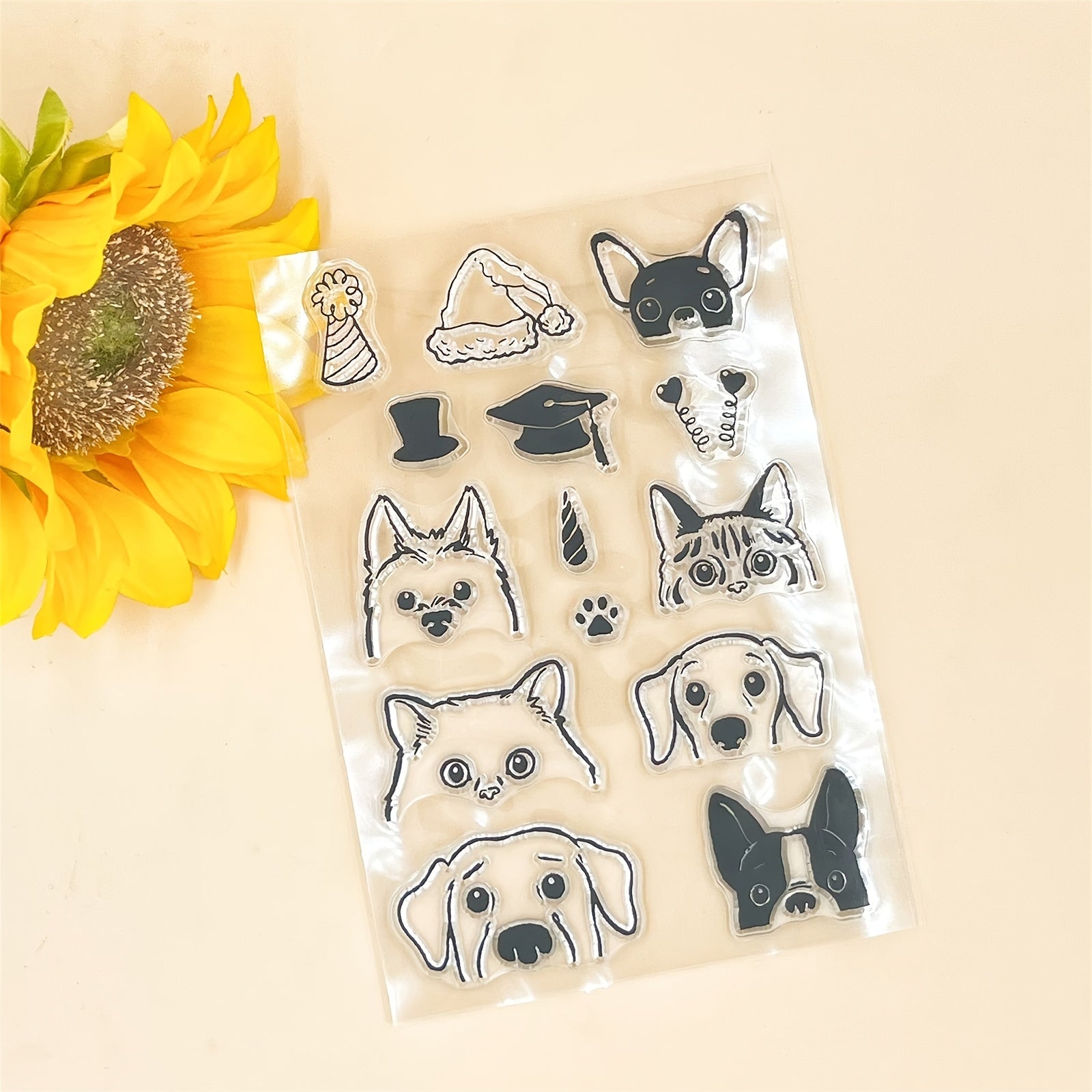 Pet Transparent Silicone Stamp Set