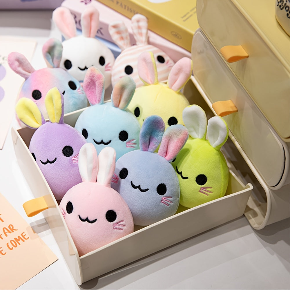 4pcs Mini Bunny Plush Toys Soft Polyester Long Ear Rabbit Plushies